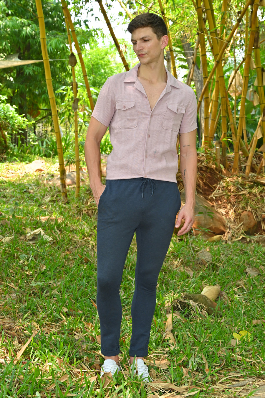 Walker - Structured Pocketed Plain Shirt - Pink