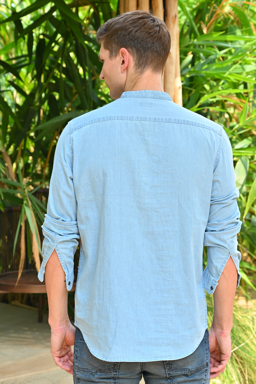 Asia - Denim Kurta Shirt - Sky