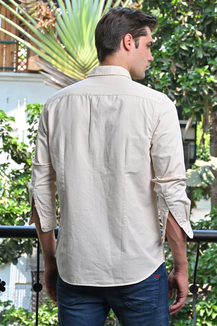 Flynn - Fine Cotton Twill Shirt - Cream