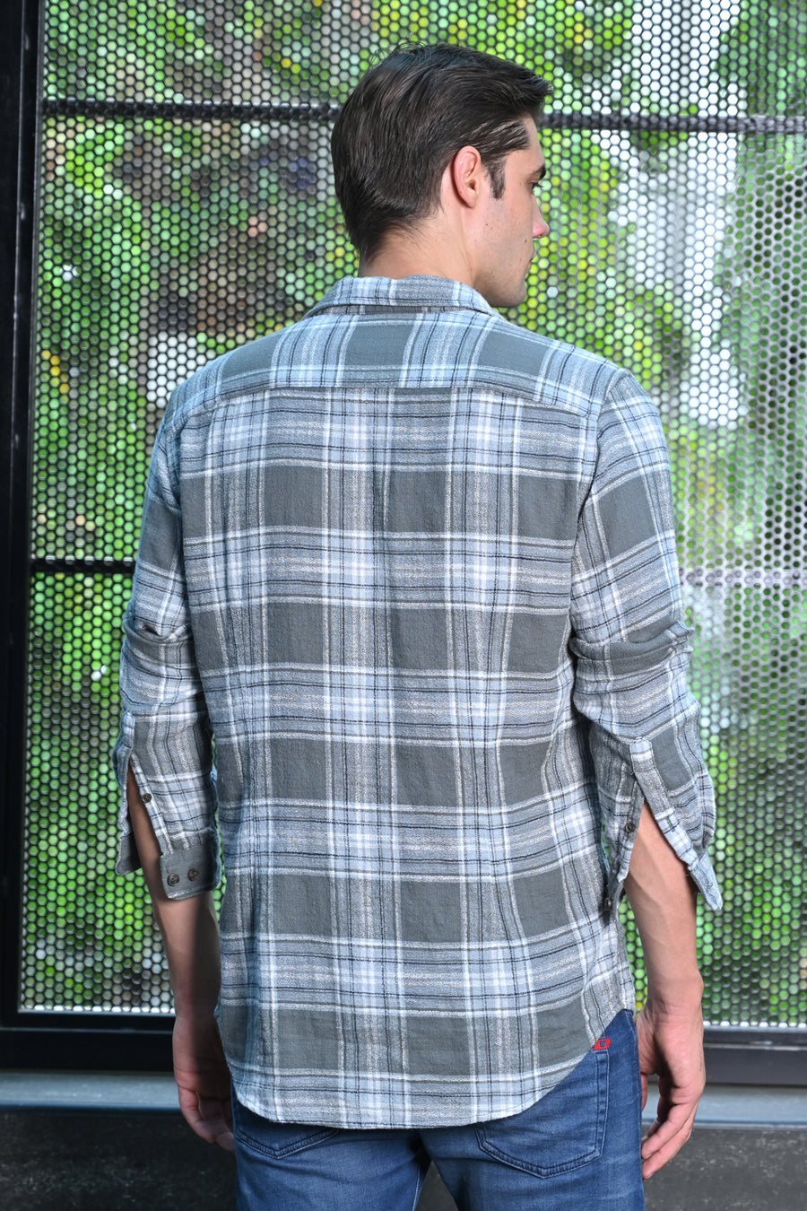 Harvy - Cotton Check Shirt - Green