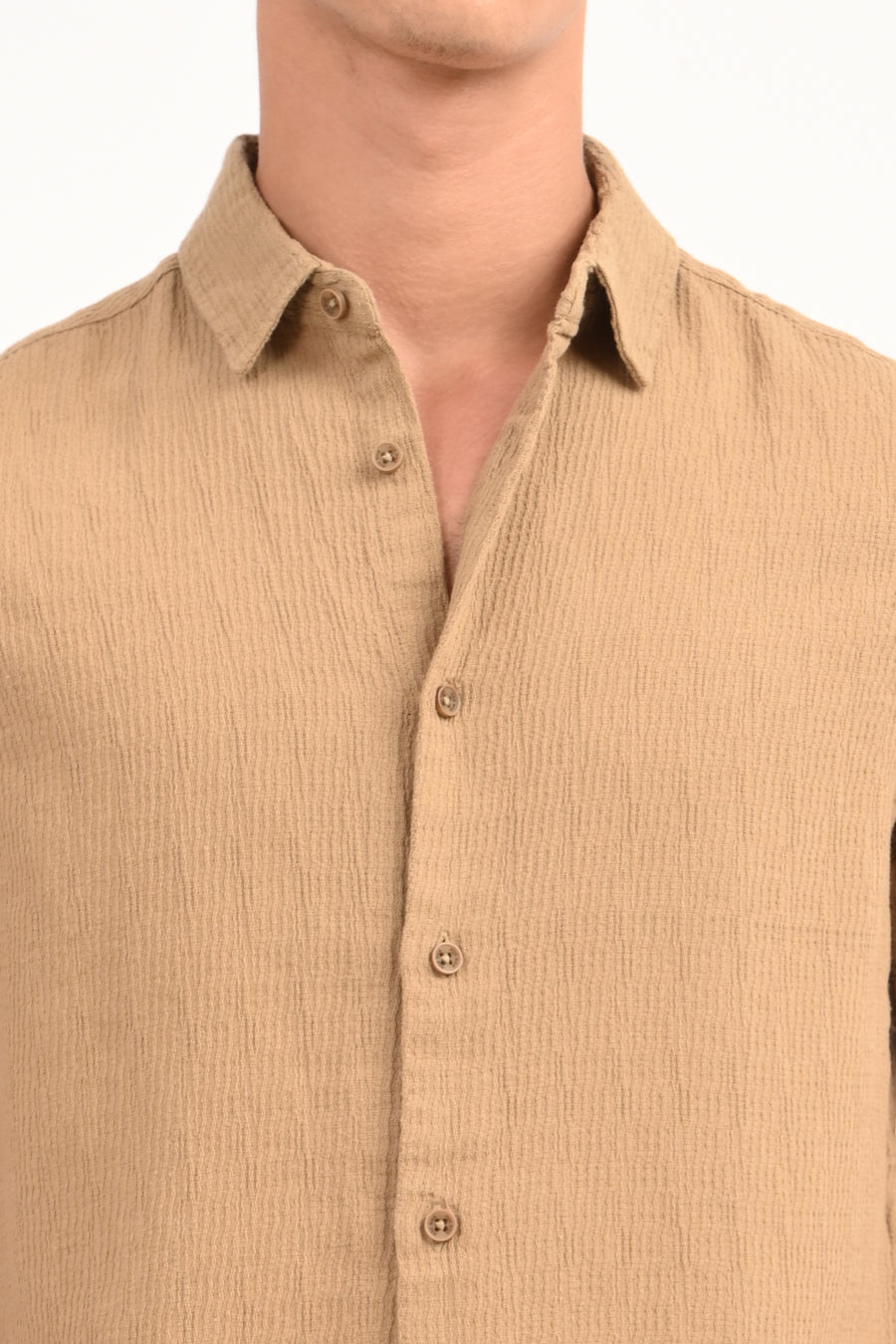 Wendy - Structured Solid Shirt - Mustard