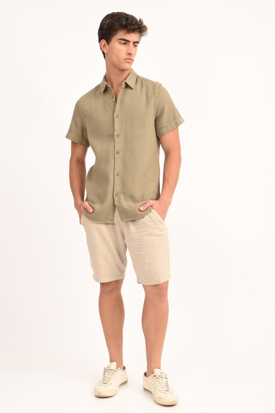 Wendy - Structured Solid Shirt - Pista