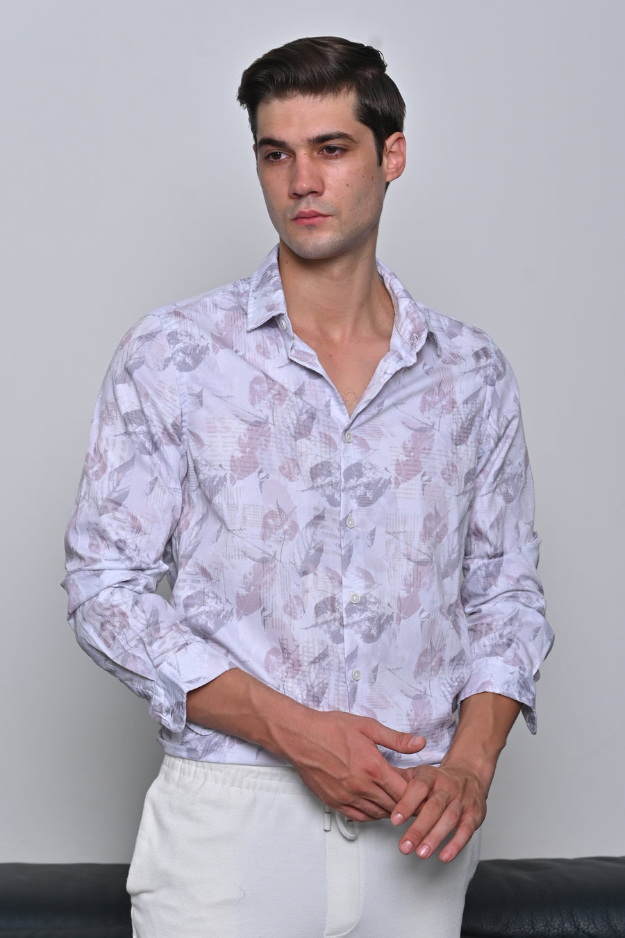 Safar - Cotton Printed Shirt - Pink