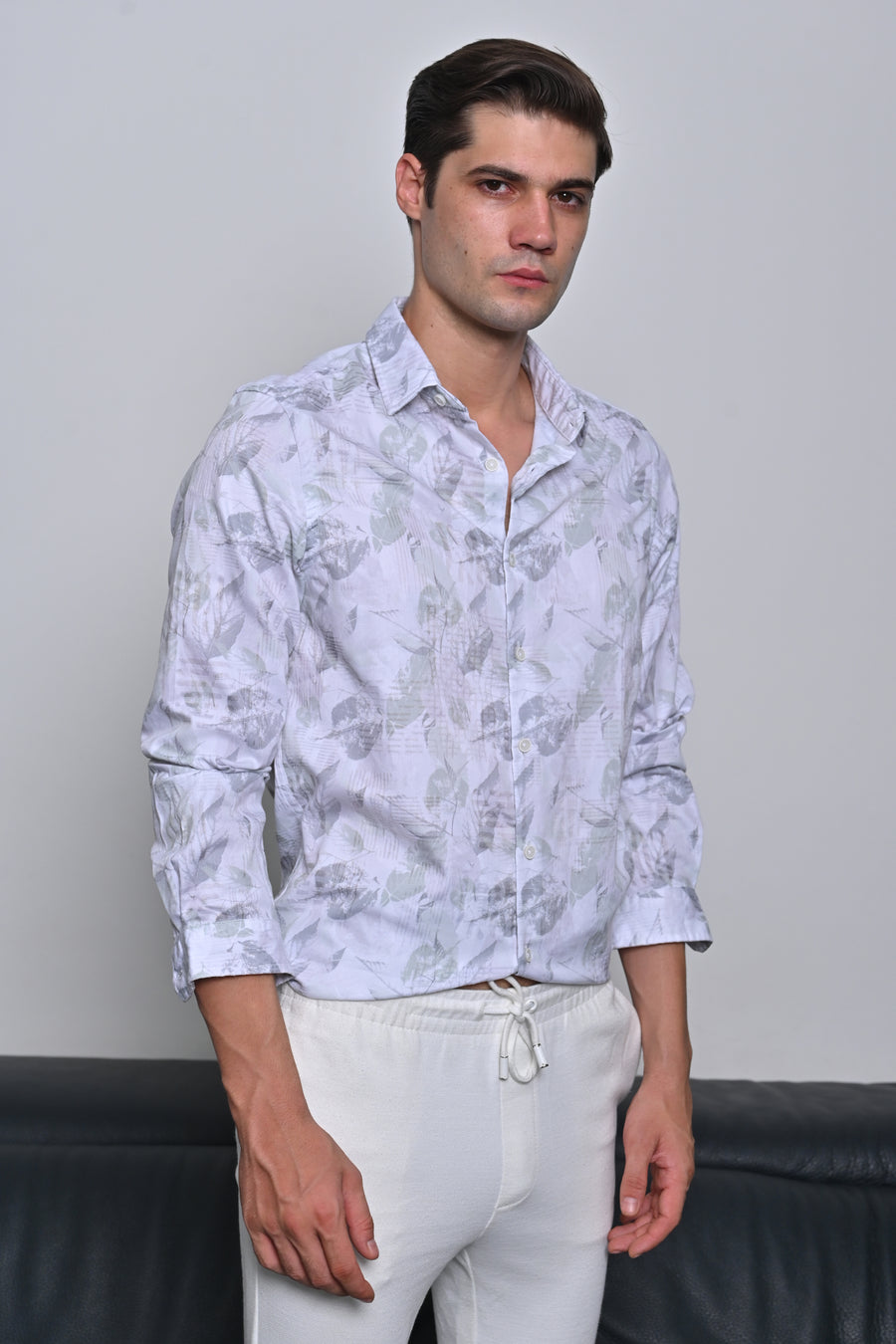 Safar - Cotton Printed Shirt - Green