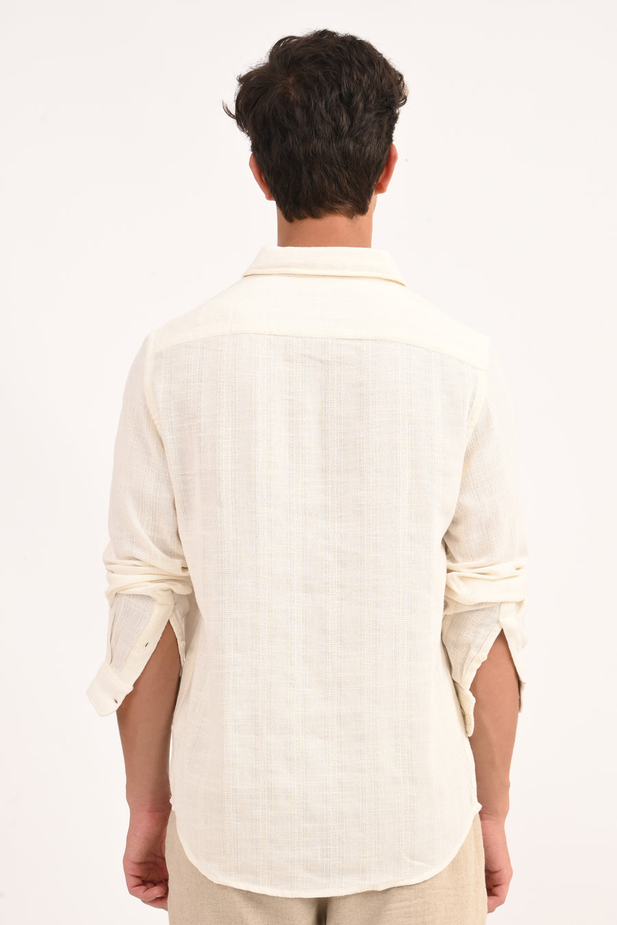 Lyric - Cotton Lino Dobby Shirt - Off White