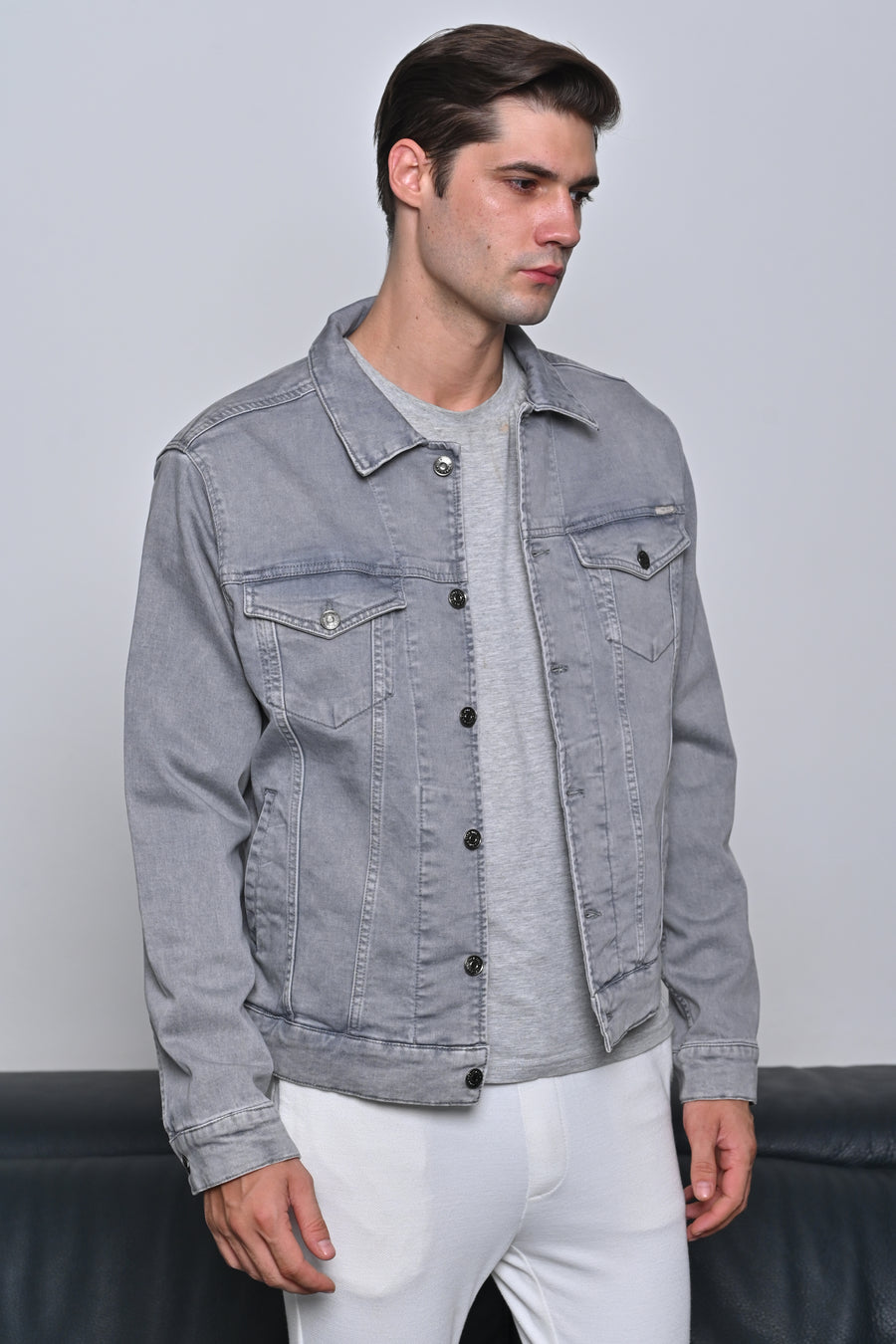 Venice - Denim Jacket - Silver