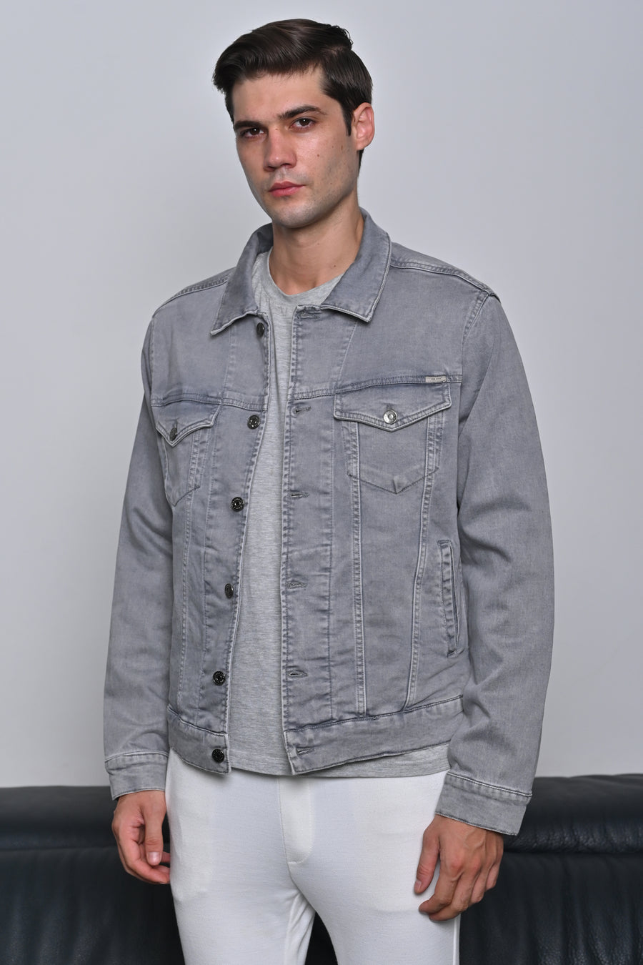 Venice - Denim Jacket - Silver