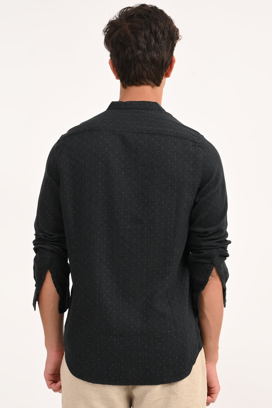 Edwin - Dobby Printed Shirt - Black