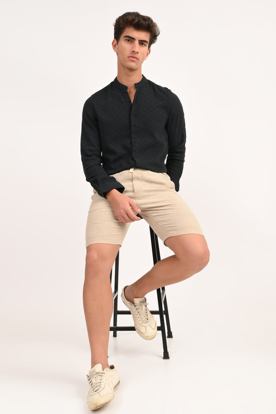 Edwin - Dobby Printed Shirt - Black