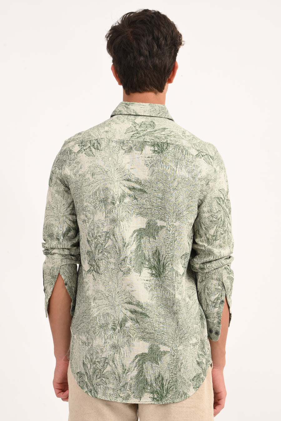 Peak - Cotton Printed Shirt - Green