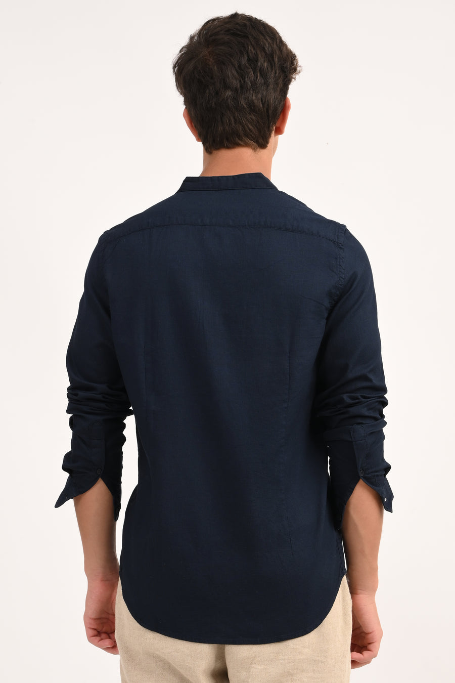 Fijian - Dyed Dobby Shirt - Navy