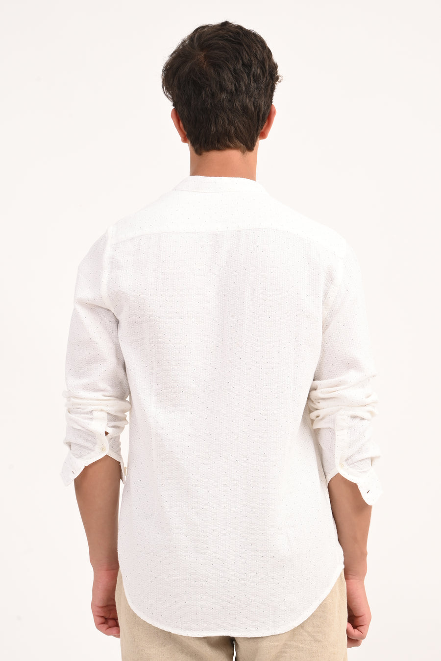 Edwin - Dobby Printed Shirt - White