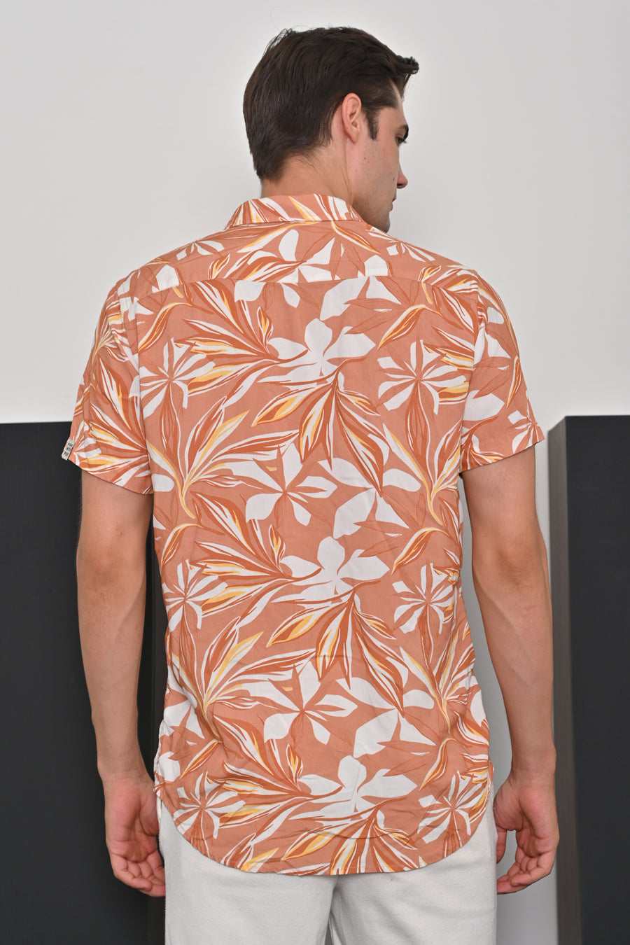 Anah - Viscose Printed Shirt - Orange