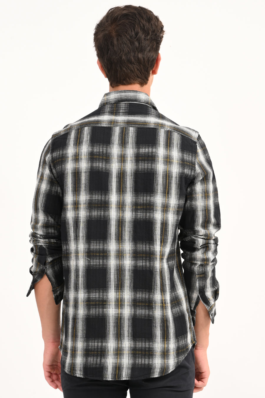 Laura - Yarn Dyed Check Shirt - Black