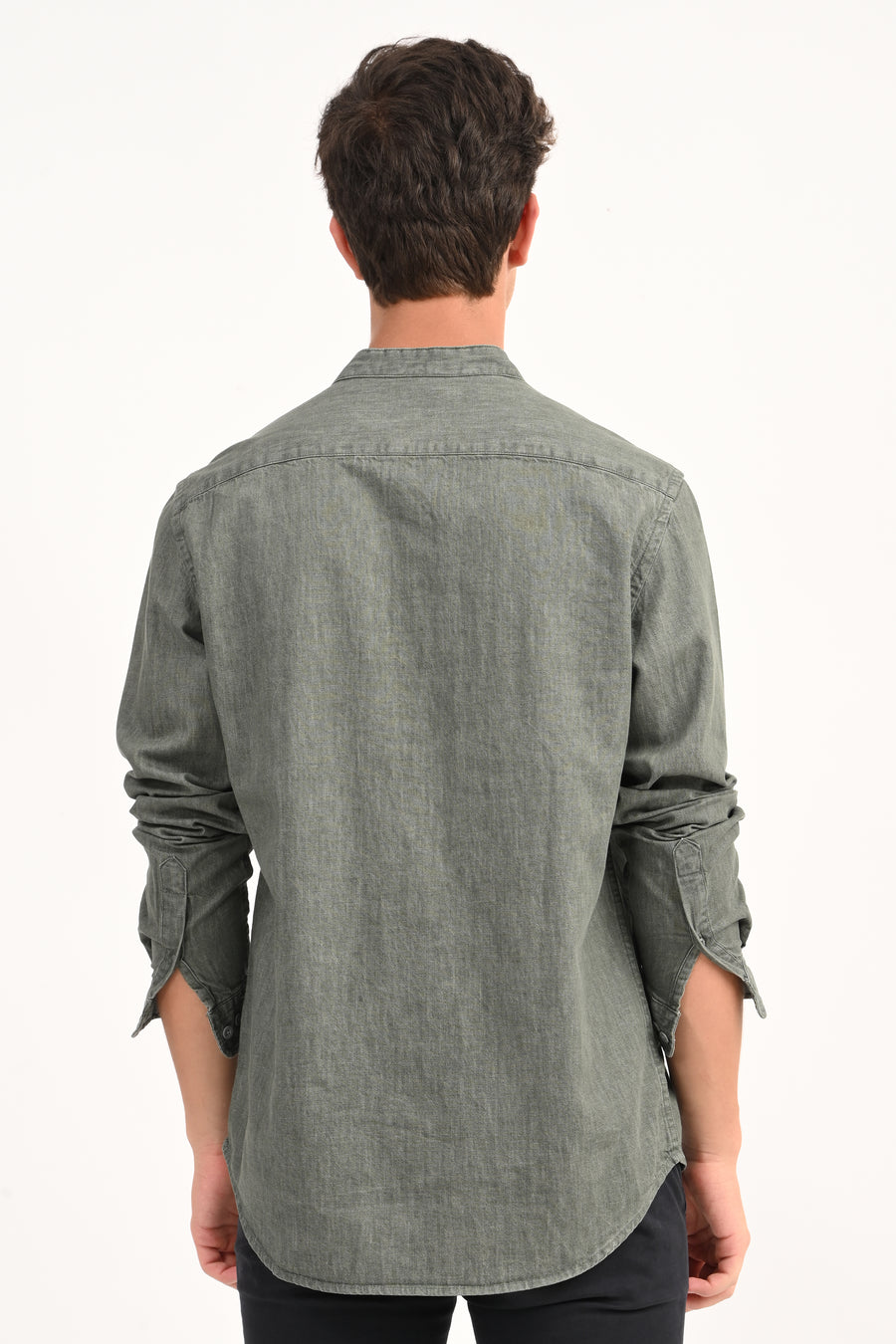 Margot - Detailed Denim Shirt - Olive