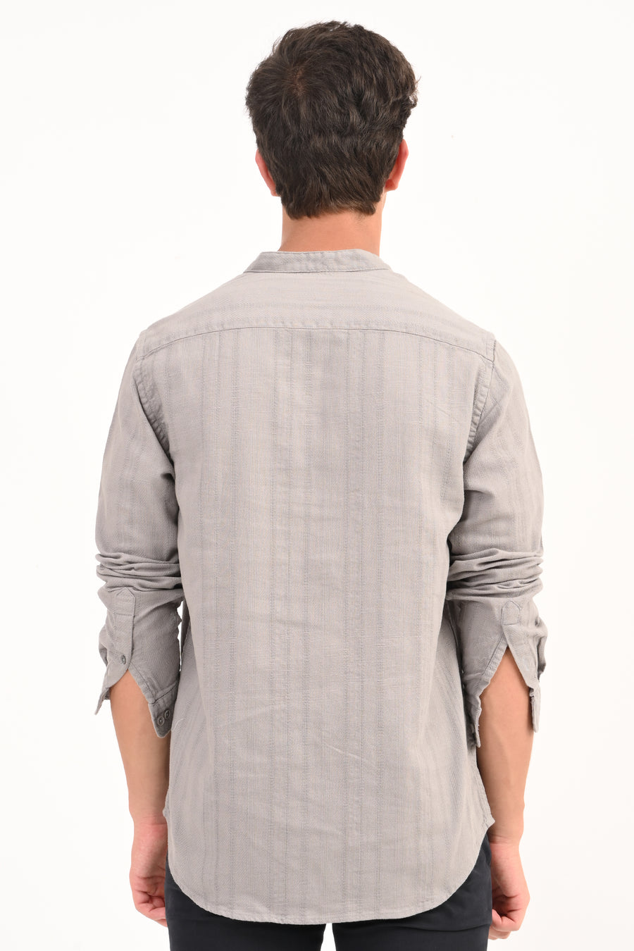 Chandler - Dobby Striped Shirt - Grey