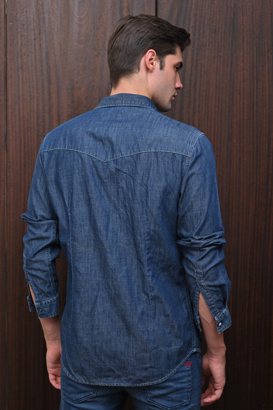 Gerald - Contrast Denim Shirt - Navy