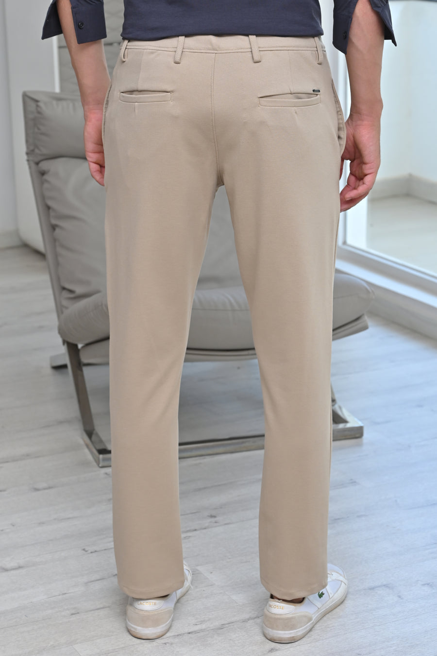 Atlee - Comfort Knitted Trouser- Beige