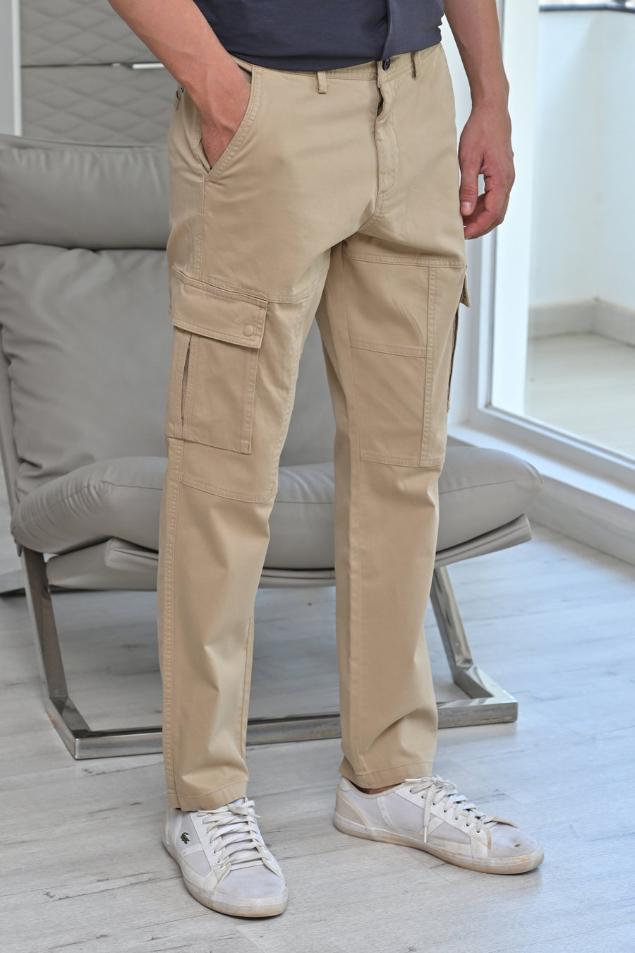 Corolla - Detailed Cargo Trouser - Beige