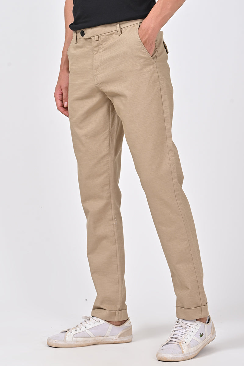 Alto - Cotton Smart Trouser - Khaki