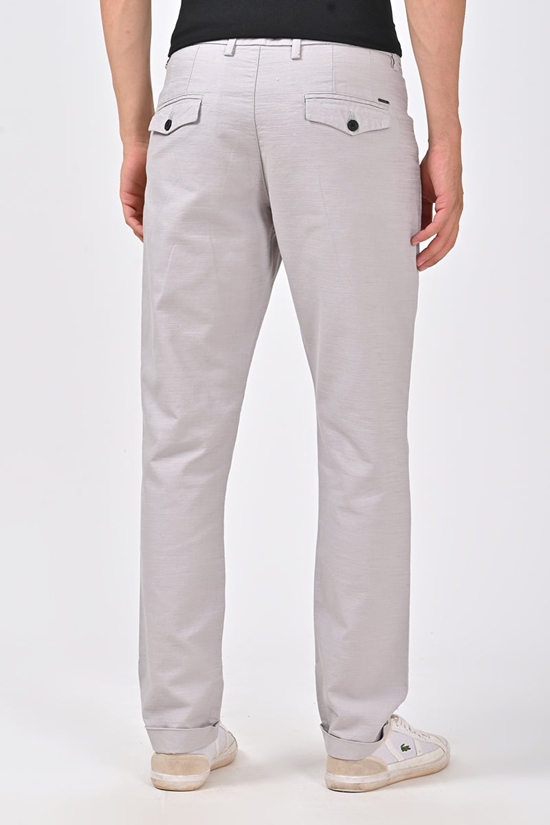 Alto - Cotton Smart Trouser - Lt Grey