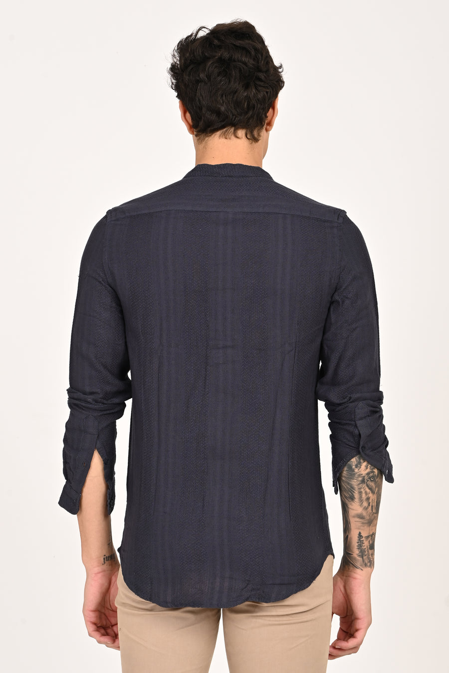 Daffodil - Dobby Striped Shirt - Navy