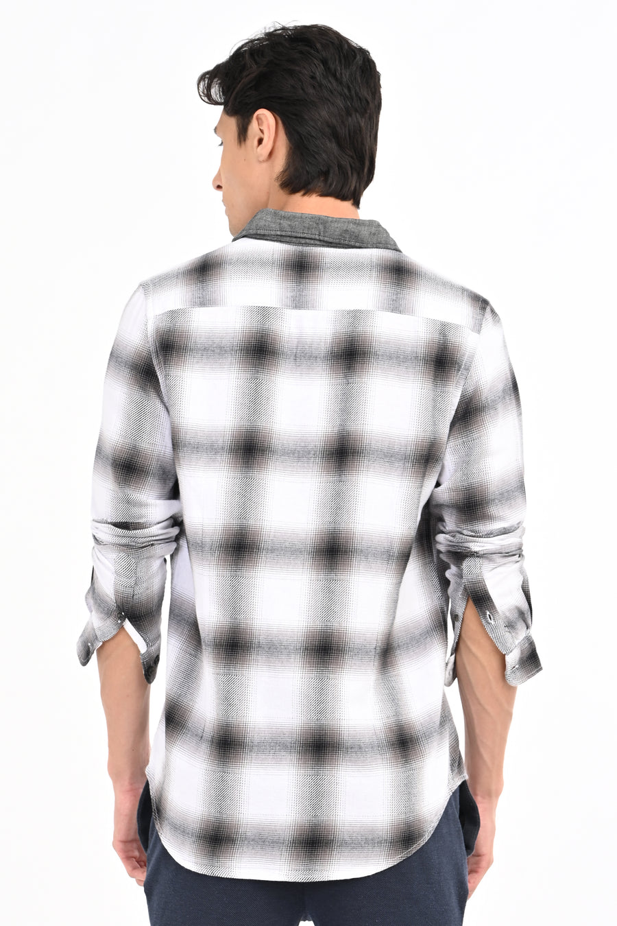 Buffer - Dobby Check Shirt - White