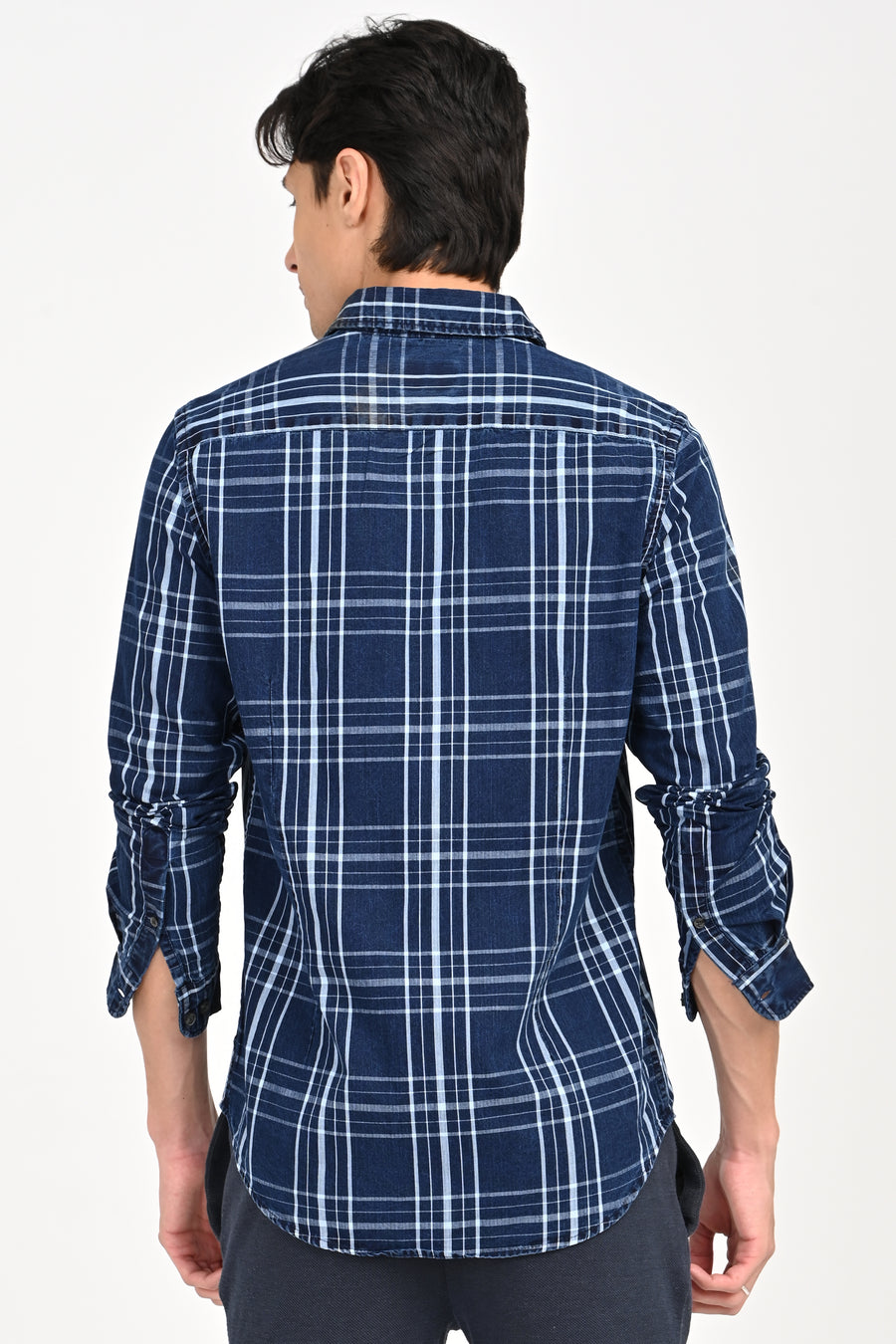 Cord - Indigo Check Shirt - Navy