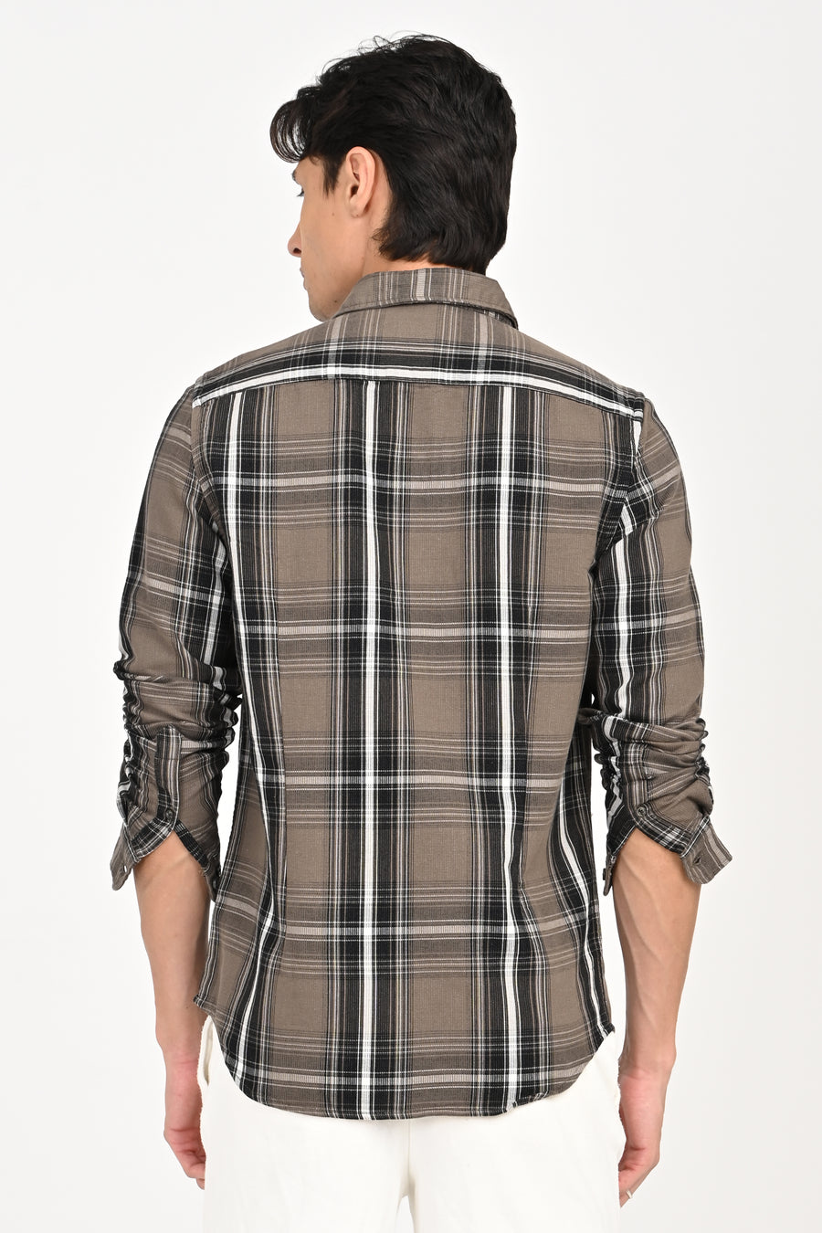 Ruth - Dobby Check Shirt - Mouse