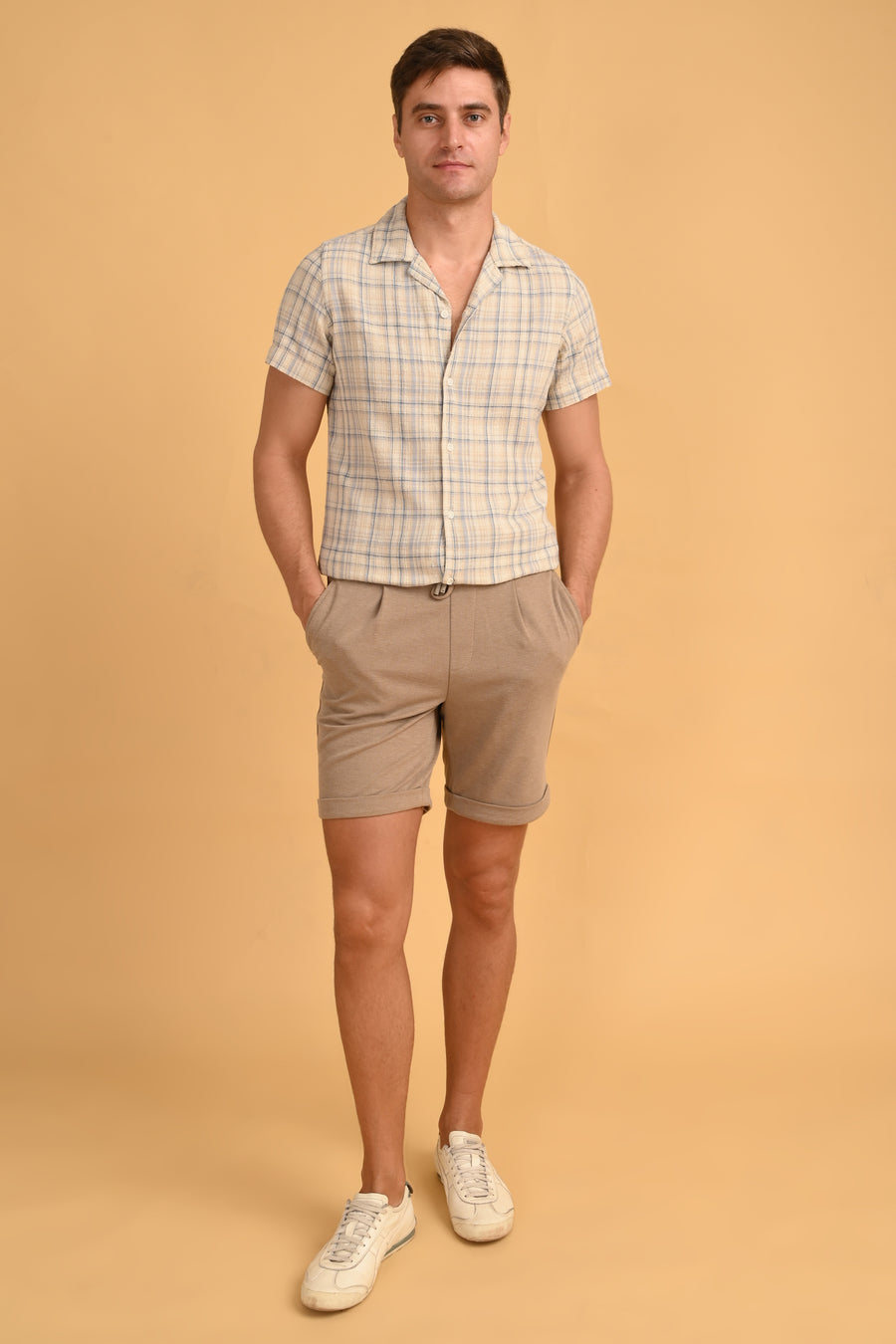 Dahlia - Cotton Dobby Check Shirt - Lilac