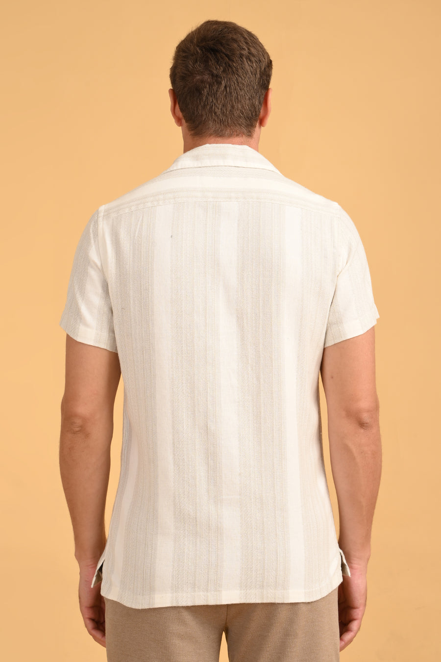 Momentum - Dobby Striped Shirt - Off White