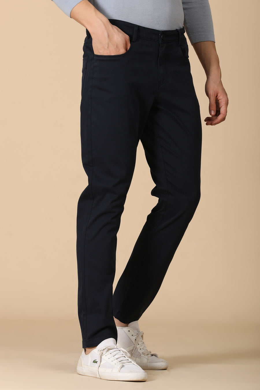 Hugo - Denim Style Trouser - Navy