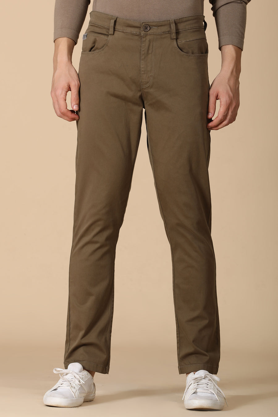 Hugo - Denim Style Trouser - Brown