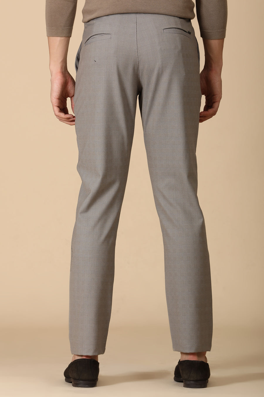 Minimal - Checkered Formal Trouser - Camel