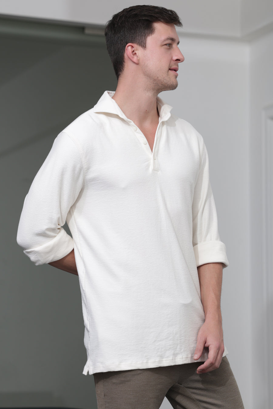 Foxit - Comfort Knit Shirt - Cream