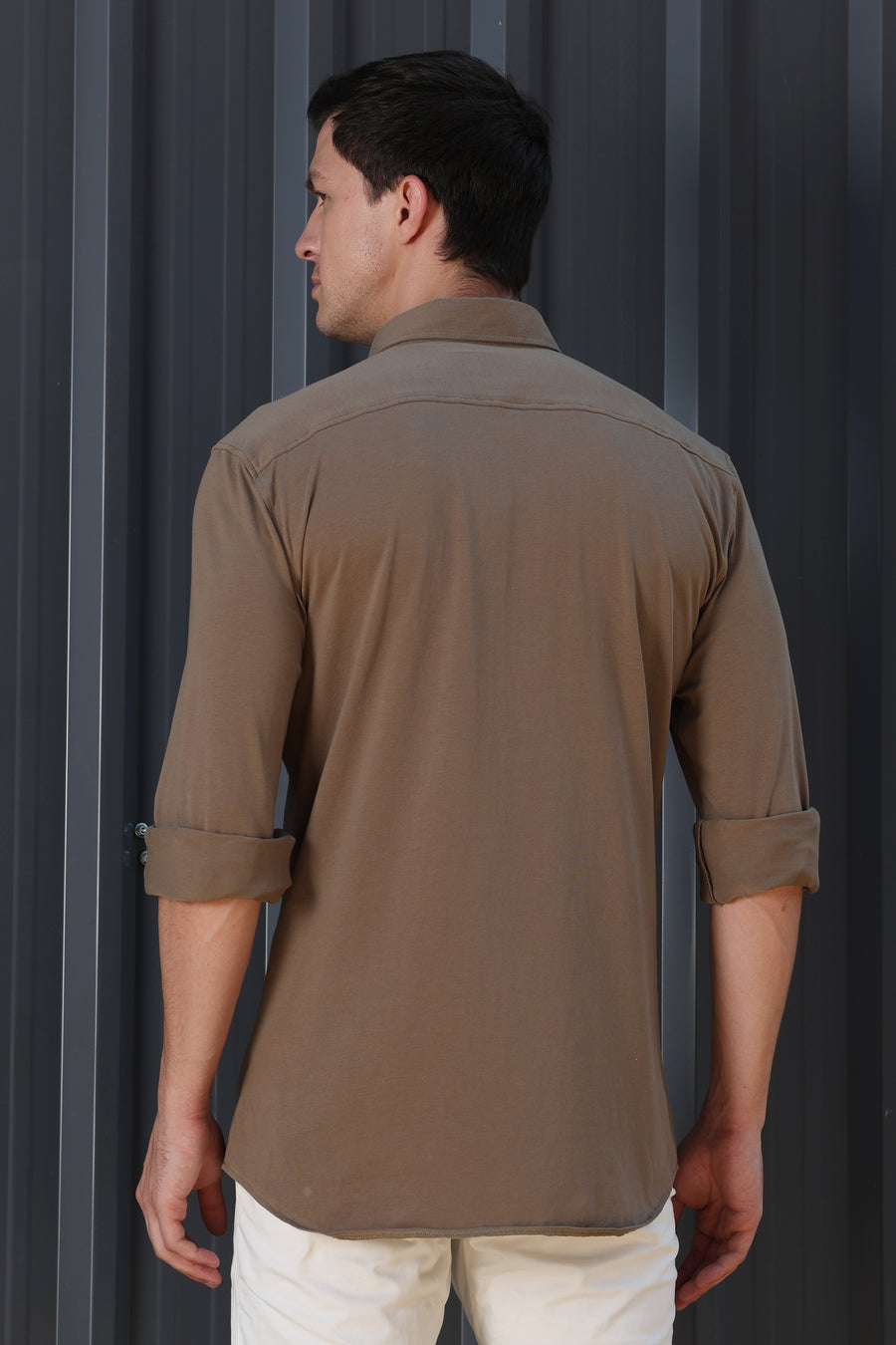 Drawback - Knitted Stretch Shirt - Khaki
