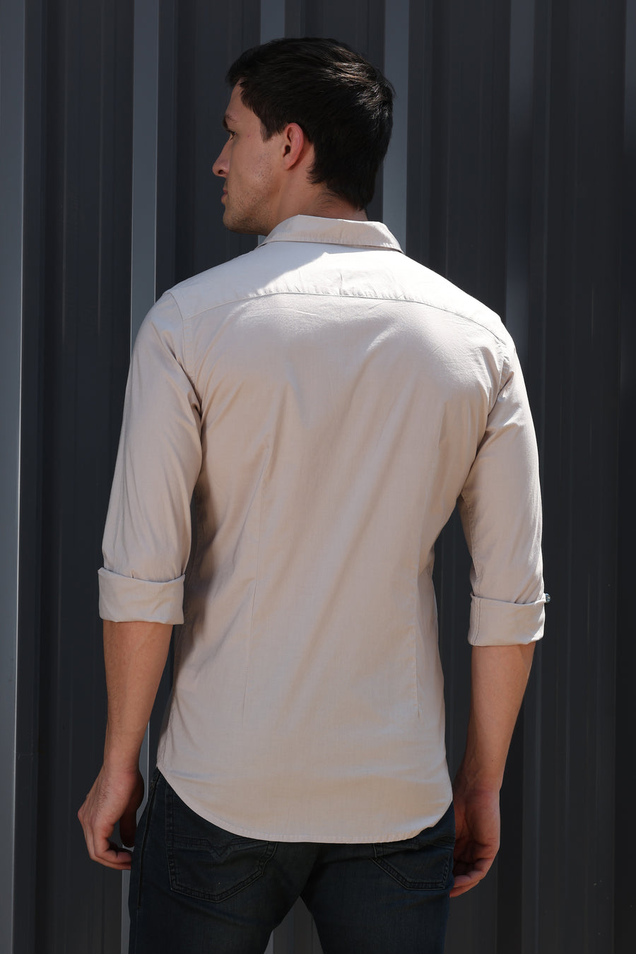 Eicher - Cotton Stretch Shirt - Beige