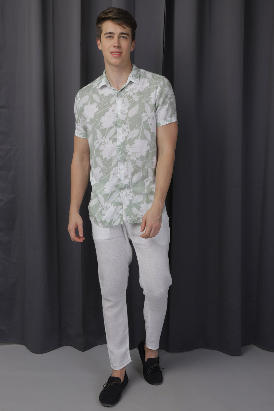 Magnus - Floral Printed Shirt - Pista