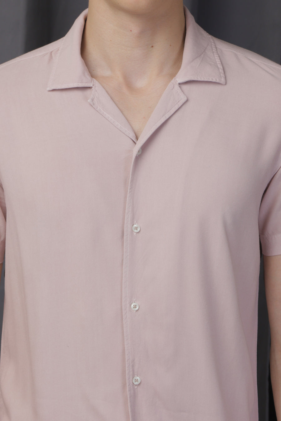 Oman - Viscose Solid Shirt - Pink