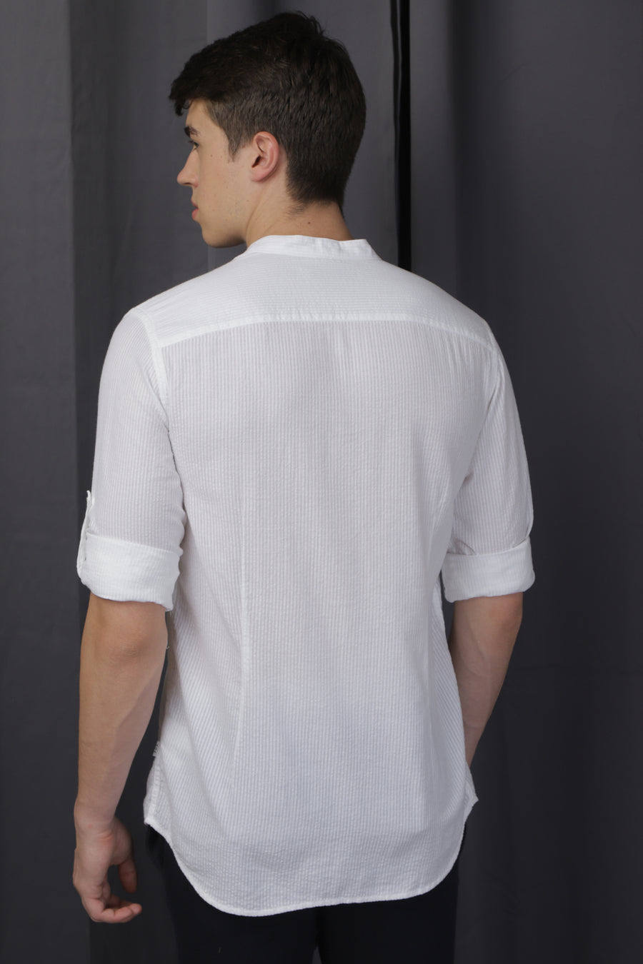 Elite - Welt Pocket Seersucker Shirt - White