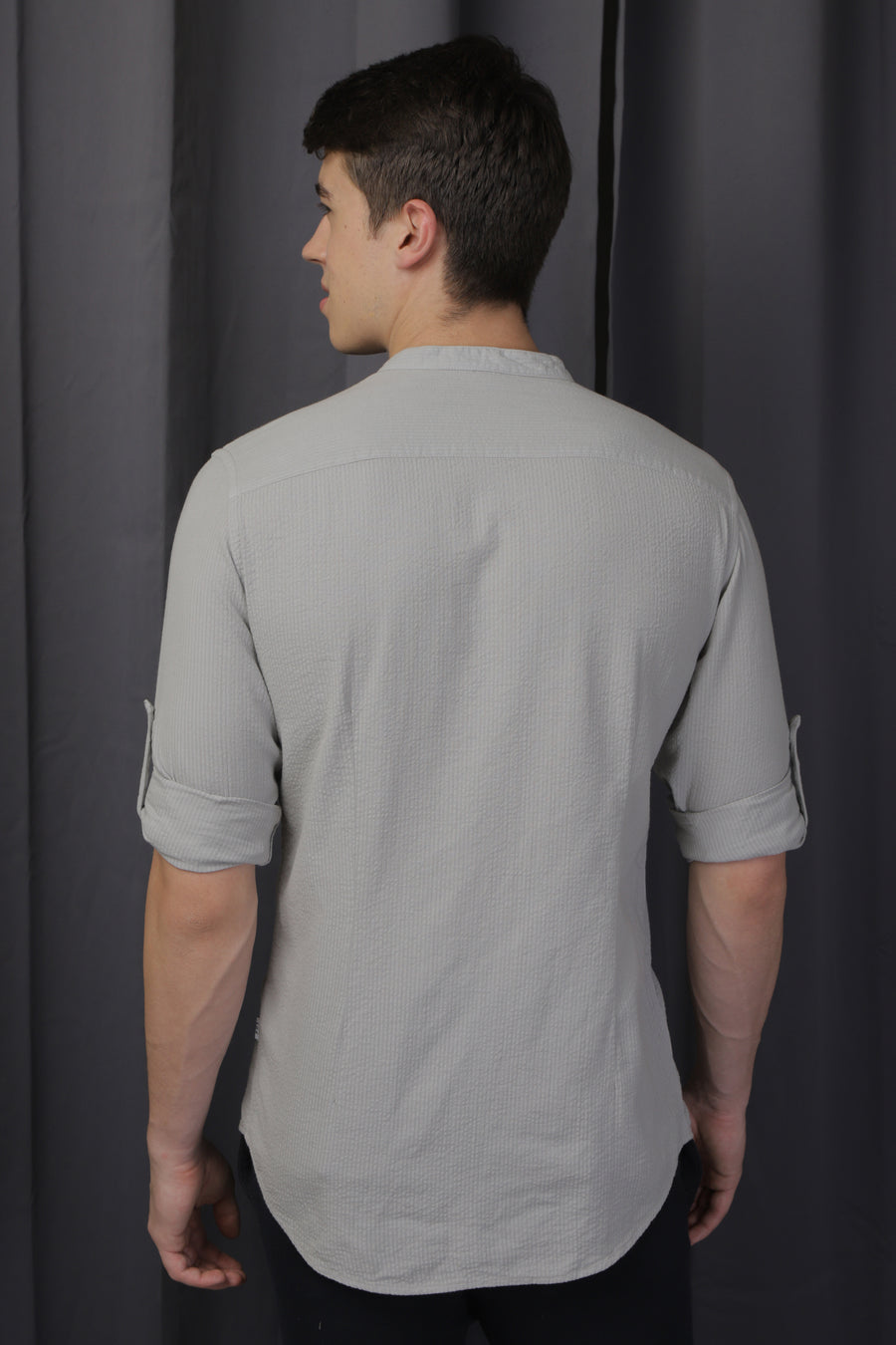 Elite - Welt Pocket Seersucker Shirt - Grey