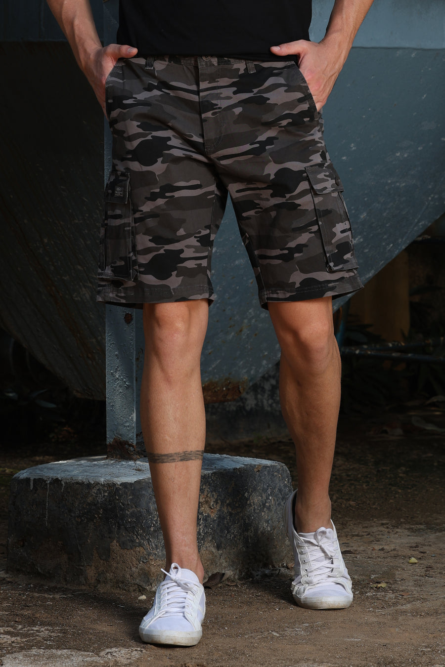 Miltar - Camouflage Cargo Shorts - Grey