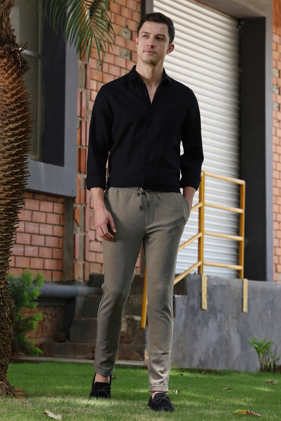 Lotus - Linen Cotton Shirt - Black