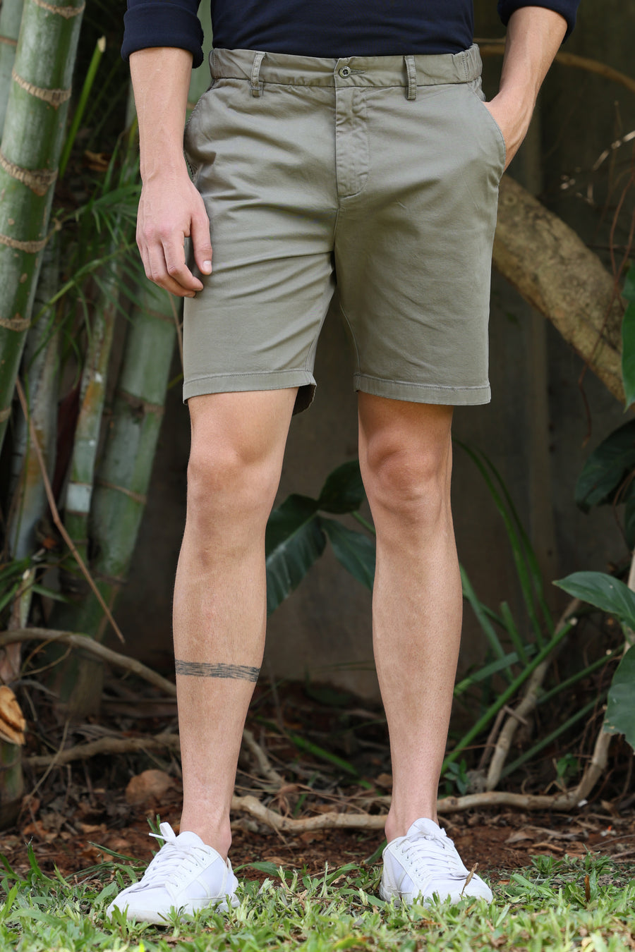 Keaton - Modern Stretch Shorts - Olive