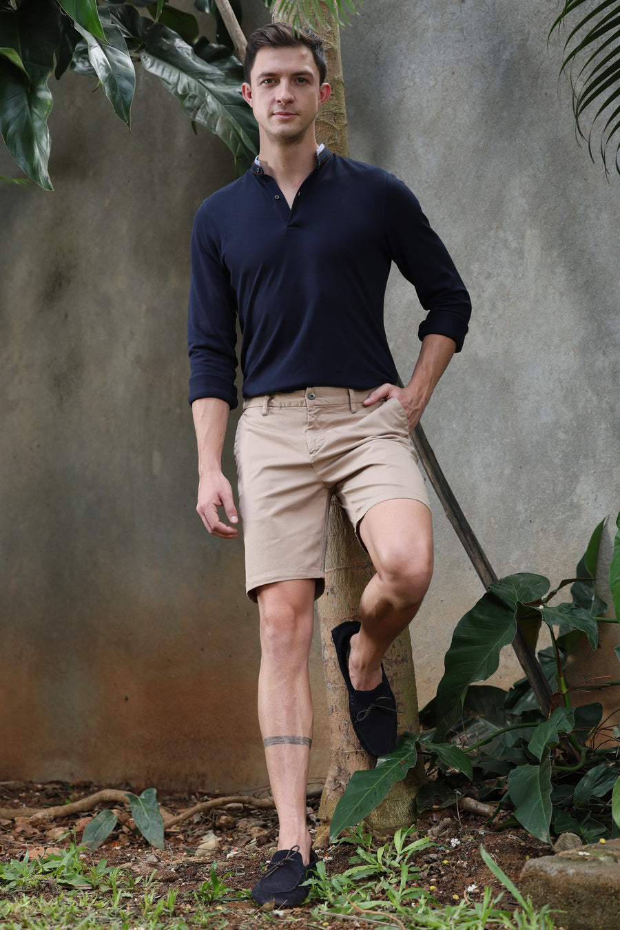 Keaton - Modern Stretch Shorts - Khaki