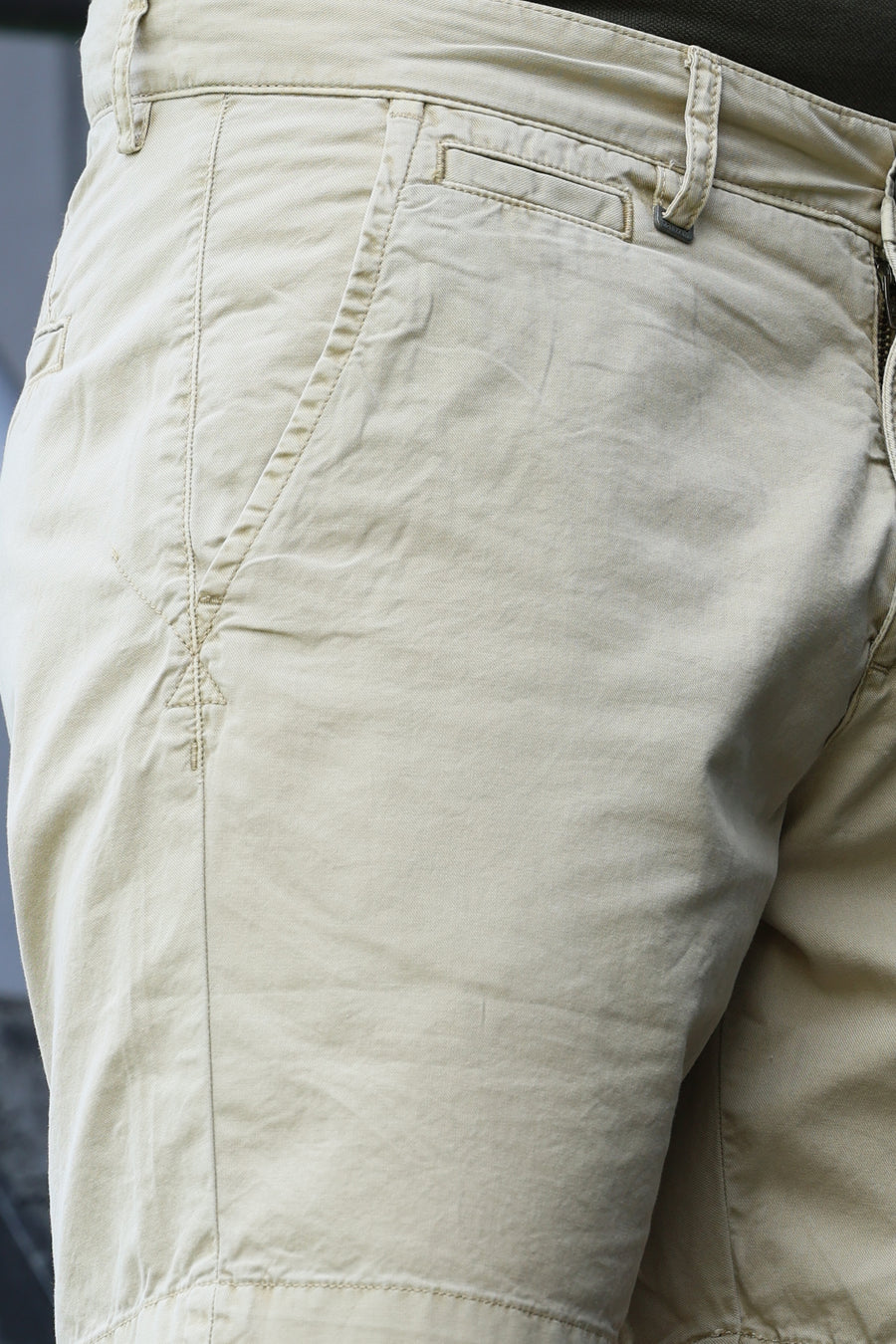 Scarlar - Detailed Cotton Shorts - Pista