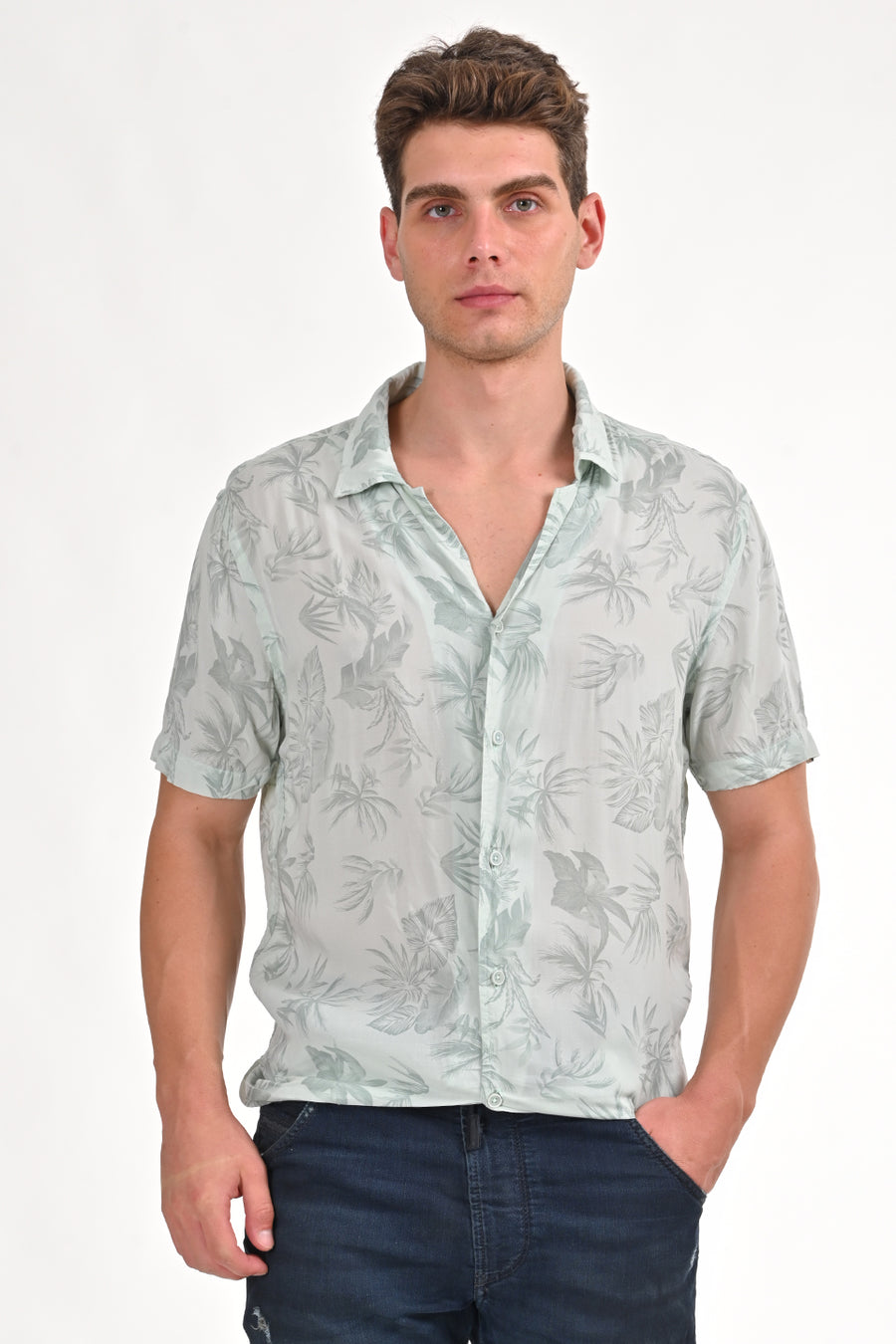 Rado - Cotton Printed Shirt - Green