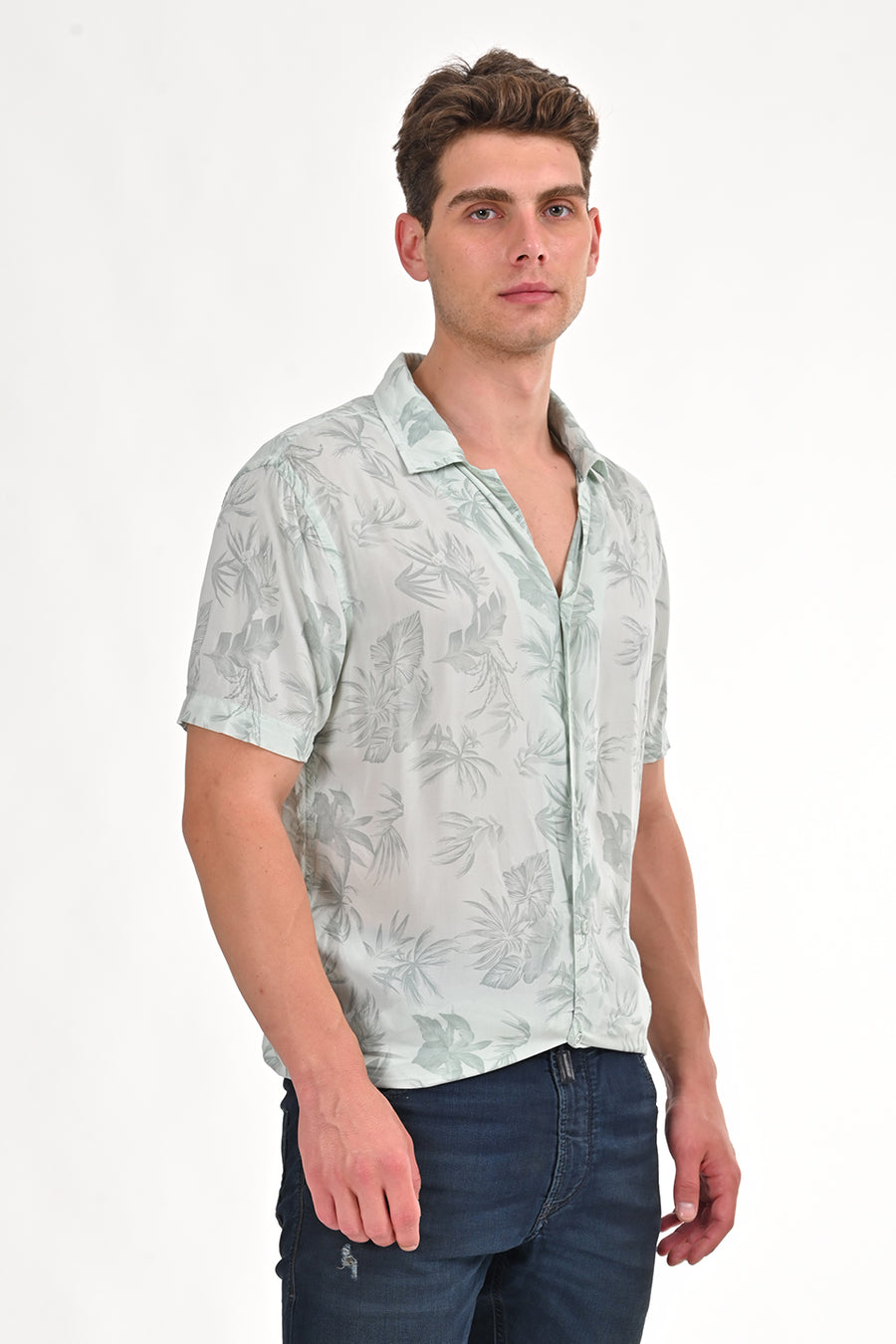 Rado - Cotton Printed Shirt - Green