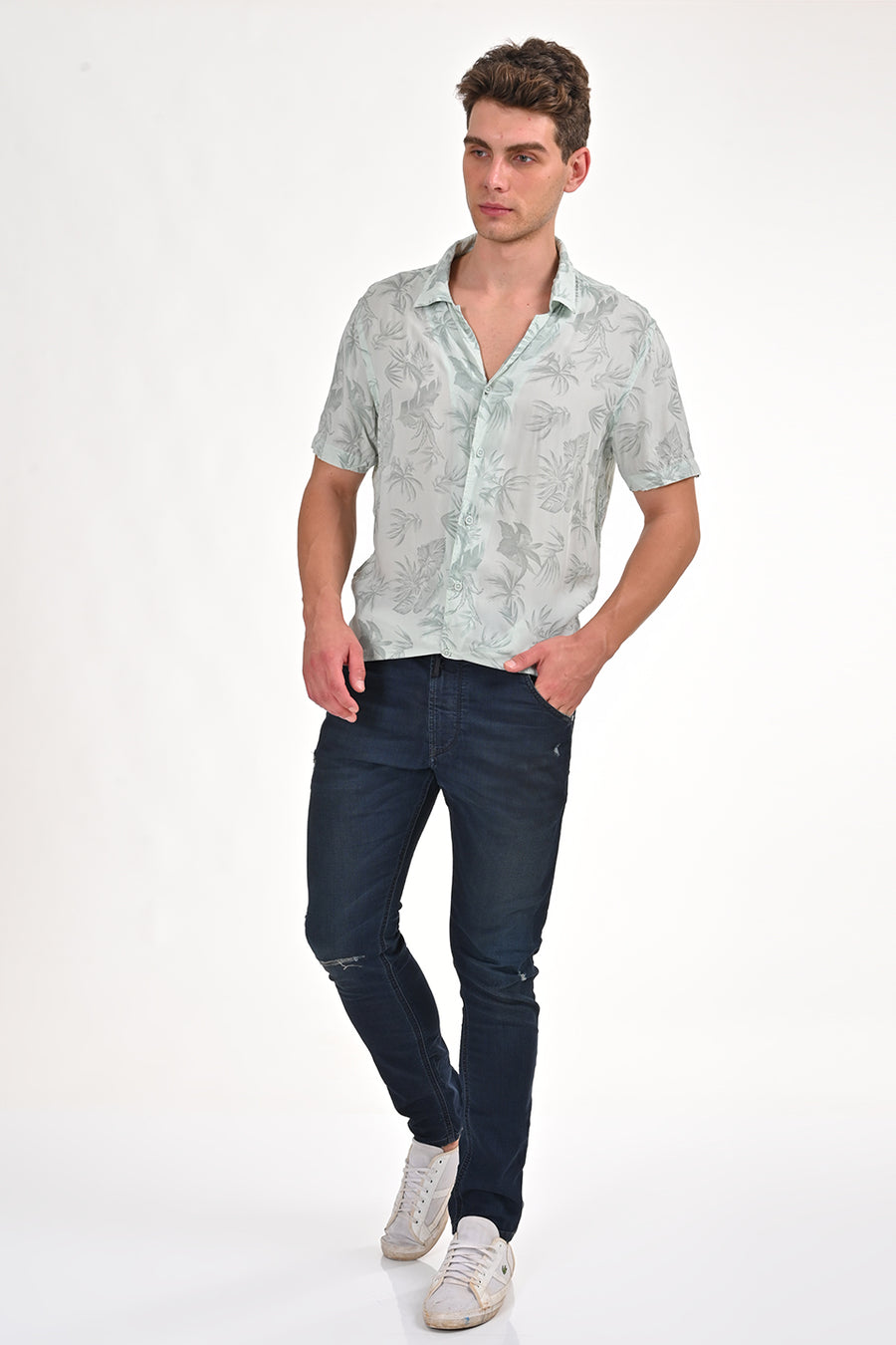 Rado - Cotton Printed Shirt - Green