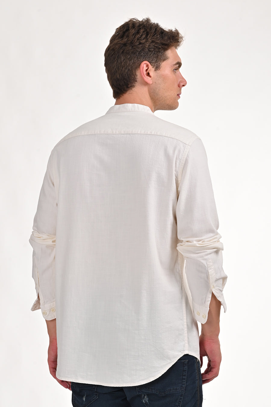 Lock - Cotton Viscose Kurta Shirt - Off White